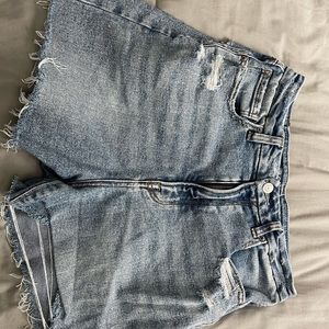 american eagle cutoff high rise jean shorts
